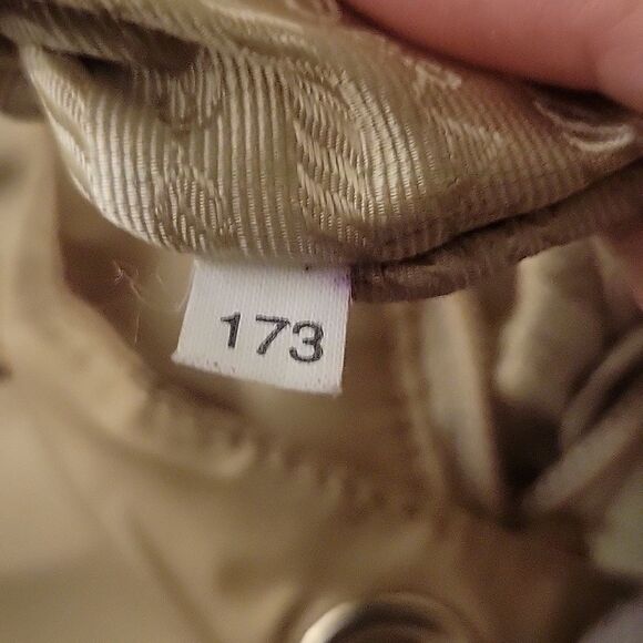 Prada Nylon Leather Beige khaki Tote Shoulder Bag Handbag - Picture 15 of 15